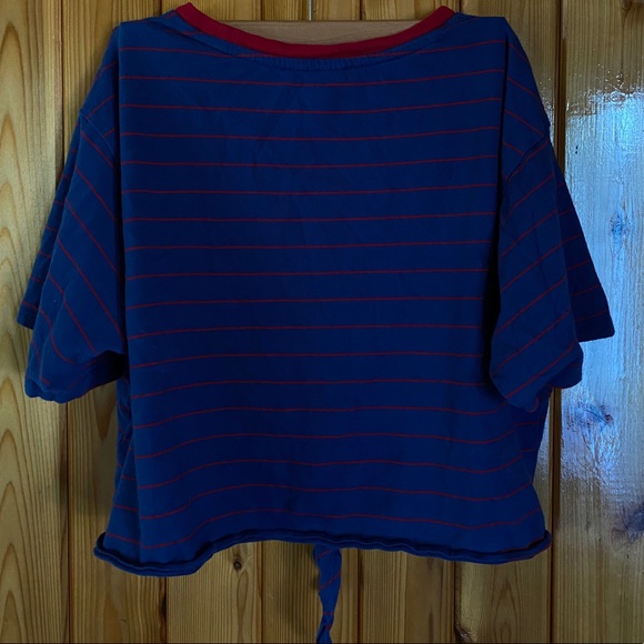 Striped cropped tee with tie from Forever 21 - Picture 3 of 3